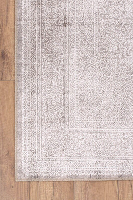 Outlet 210x210 Kare Dorian Eskitme Desenli Dokuma Taban Dekoratif Vizon Halı AL-222 - 3