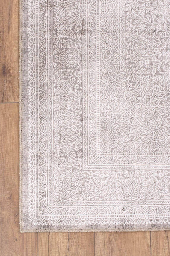 Outlet 210x210 Kare Dorian Eskitme Desenli Dokuma Taban Dekoratif Vizon Halı AL-222 - 3