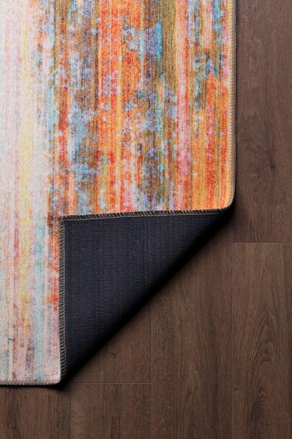 Outlet 210x210 Kare Funk Şönil Dokuma Pamuk Polyester Multi Halı AL-112 - 5