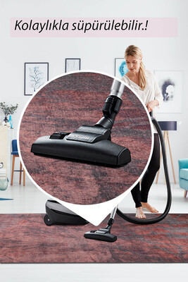 Outlet 210x210 Kare Fusion Modern Dokuma Taban Dekoratif Gri / Bordo Halı AL-422 - 7