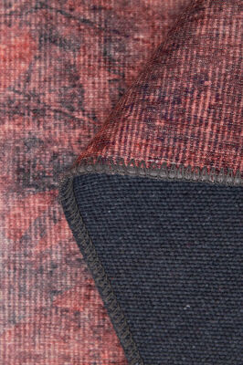 Outlet 210x210 Kare Fusion Modern Dokuma Taban Dekoratif Gri / Bordo Halı AL-422 - 3