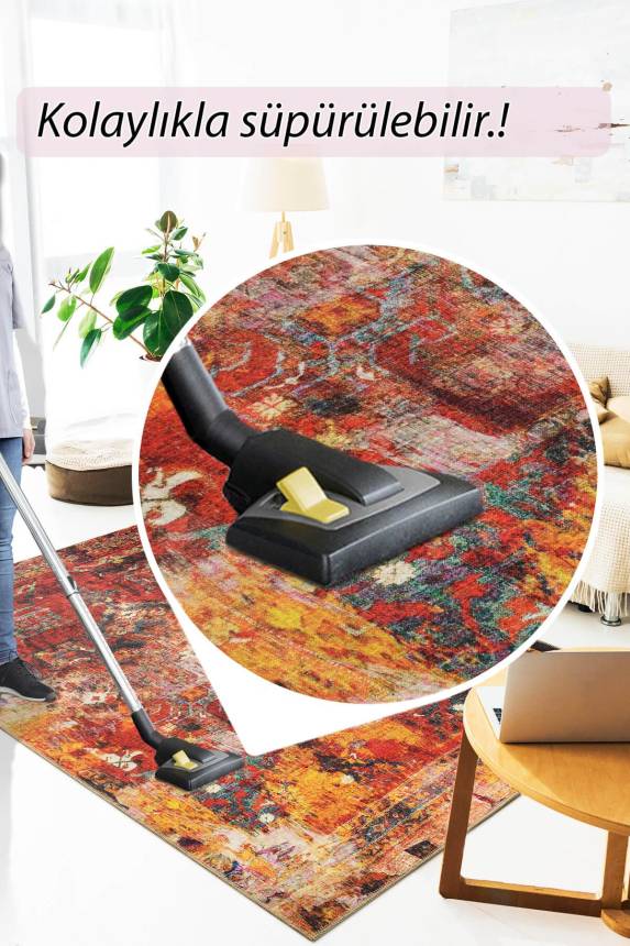 Outlet 210x210 Kare Fusion Modern Dokuma Taban Dekoratif Renkli Halı AL-140 - 6