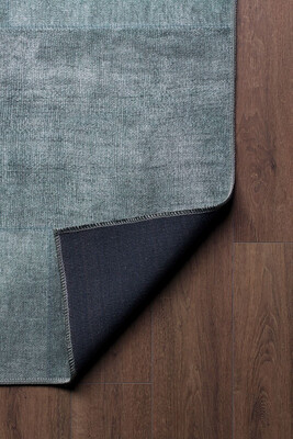 Outlet 210x210 Kare Jazz Patchwork Desenli Dokuma Taban Dekoratif Yeşil Halı AL-102 - 5