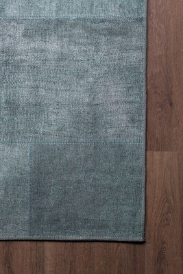 Outlet 210x210 Kare Jazz Patchwork Desenli Dokuma Taban Dekoratif Yeşil Halı AL-102 - 3