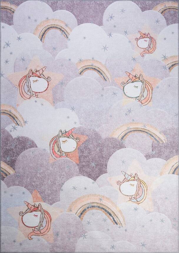 Outlet 210x310 Dokuma Taban Dekoratif Gri Çocuk Odası Halısı AL-143 - 3