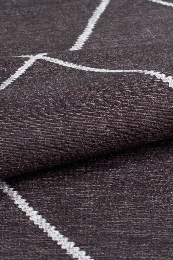 Outlet 210x310 Soul Etnik Desenli Dokuma Taban Dekoratif Siyah Halı AL-328 - 6