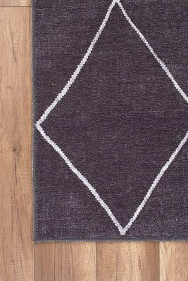 Outlet 210x310 Soul Etnik Desenli Dokuma Taban Dekoratif Siyah Halı AL-328 - 3