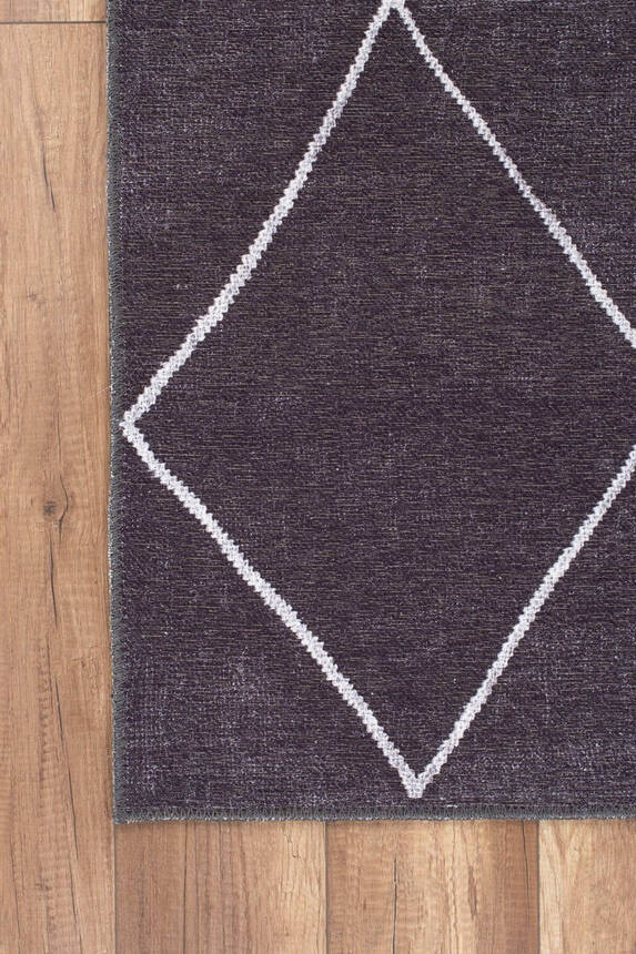 Outlet 210x310 Soul Etnik Desenli Dokuma Taban Dekoratif Siyah Halı AL-328 - 3