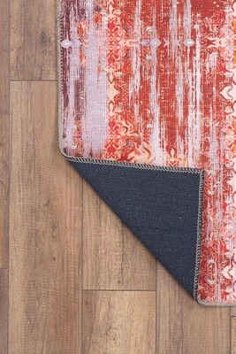 Outlet 230x230 Kare Fusion Modern Dokuma Taban Dekoratif Kırmızı Halı AL-172 - 6