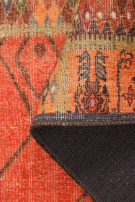 Outlet 230x230 Kare Jazz Patchwork Desenli Dokuma Taban Dekoratif Renkli Halı AL-332 - 4