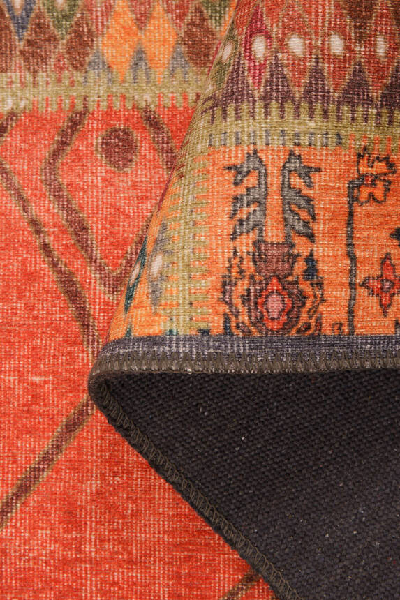 Outlet 230x230 Kare Jazz Patchwork Desenli Dokuma Taban Dekoratif Renkli Halı AL-332 - 4