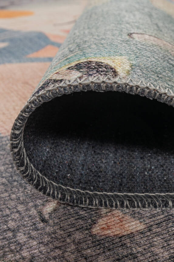 Outlet 230x230 Kare Minor Kedi Desenli Dokuma Taban Dekoratif Çocuk Odası Halısı AL-434 - 4