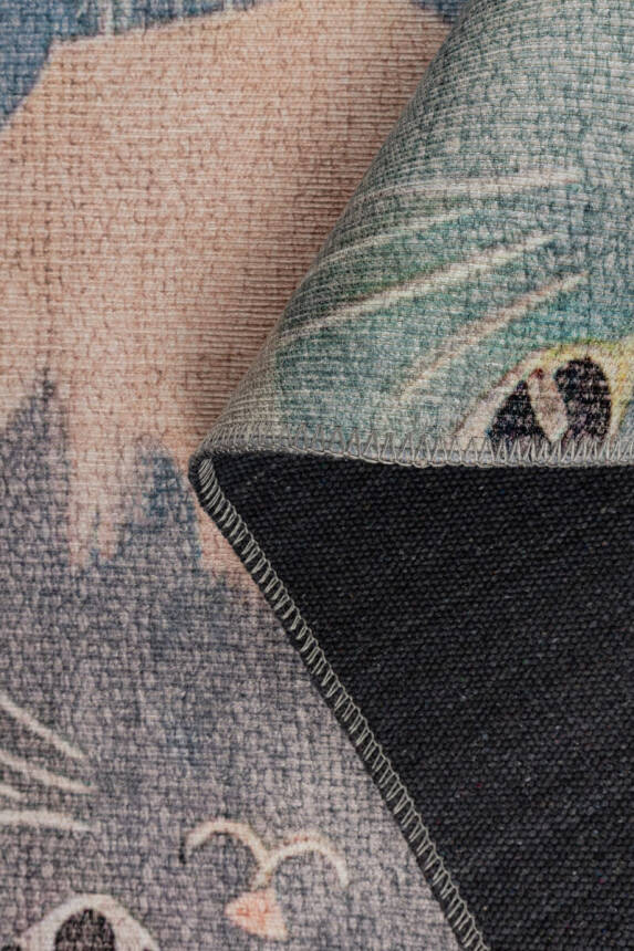 Outlet 230x230 Kare Minor Kedi Desenli Dokuma Taban Dekoratif Çocuk Odası Halısı AL-434 - 5