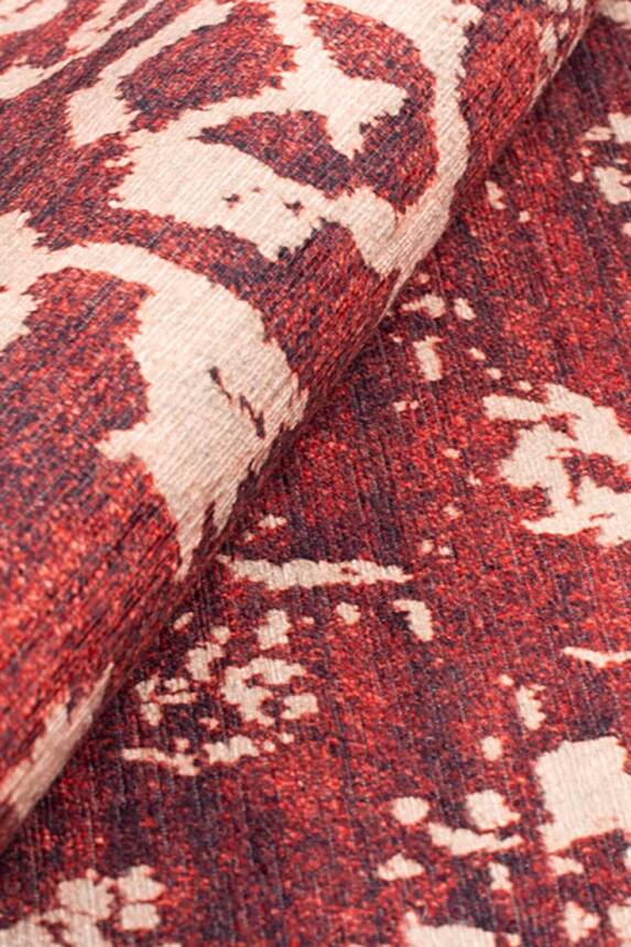 Outlet 230x330 Dorian Eskitme Desenli Dokuma Taban Dekoratif Kırmızı Halı AL-186-K - 5