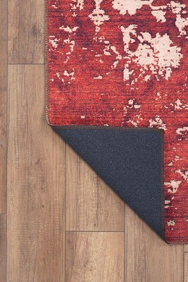 Outlet 230x330 Dorian Eskitme Desenli Dokuma Taban Dekoratif Kırmızı Halı AL-186-K - 4