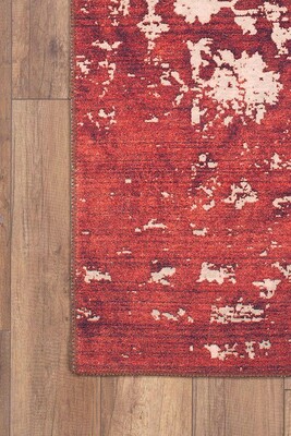 Outlet 230x330 Dorian Eskitme Desenli Dokuma Taban Dekoratif Kırmızı Halı AL-186-K - 2