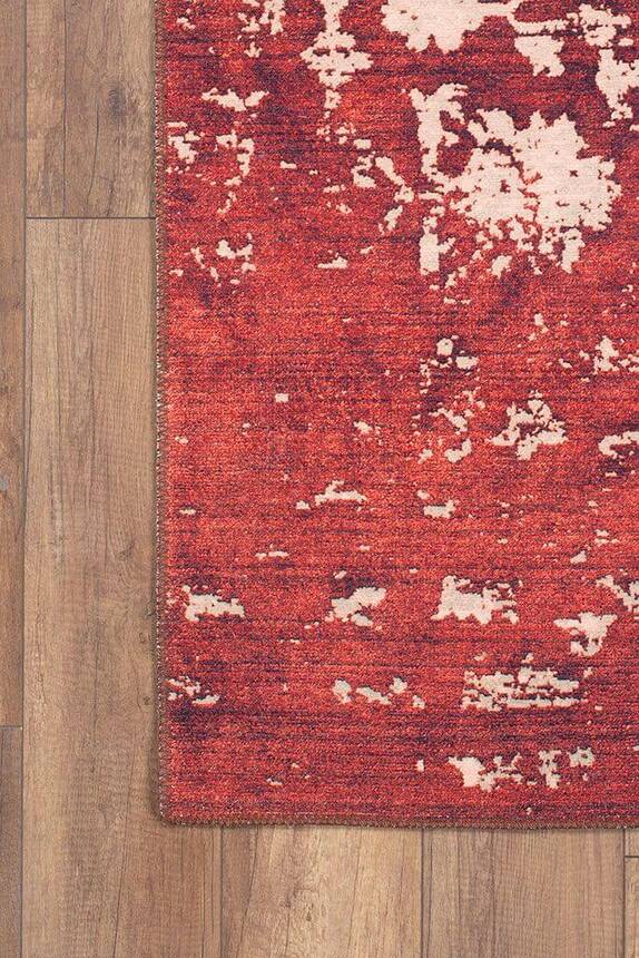 Outlet 230x330 Dorian Eskitme Desenli Dokuma Taban Dekoratif Kırmızı Halı AL-186-K - 2