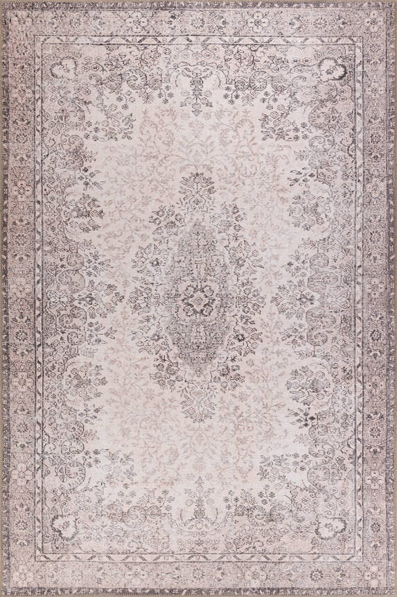 Outlet 230x330 Folk Eskitme Desenli Dokuma Taban Dekoratif Bej Halı BA-45 - 7
