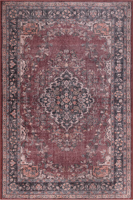Outlet 230x330 Folk Vintage Desenli Dokuma Taban Dekoratif Bordo Halı BA-14 - 2