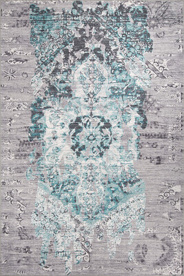 Outlet 230x330 Fusion Modern Dokuma Taban Dekoratif Yeşil Halı AL-198 - Artloop