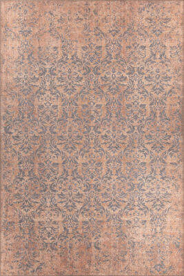 Outlet 250x250 Kare Blues Vintage Desenli Dokuma Taban Dekoratif Kahverengi Halı AL-318 - 2