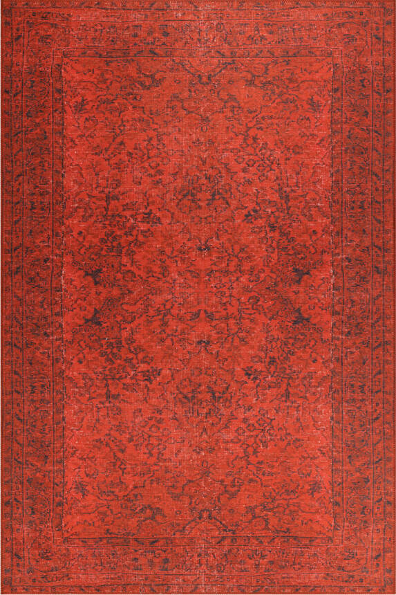 Outlet 250x250 Folk Vintage Desenli Dokuma Taban Dekoratif Kırmızı Halı BA-50 - 2