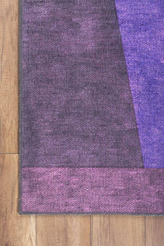 Outlet 250x250 Kare Ada Gönül Şönil Dokuma Pamuk Polyester Mor Halı AL-359 - 2