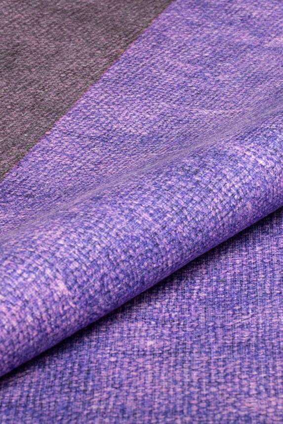 Outlet 250x250 Kare Ada Gönül Şönil Dokuma Pamuk Polyester Mor Halı AL-359 - 5