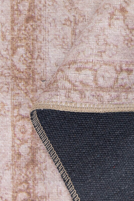 Outlet 250x350 Folk Eskitme Desenli Dokuma Taban Dekoratif Bej Halı BA-22 - 5