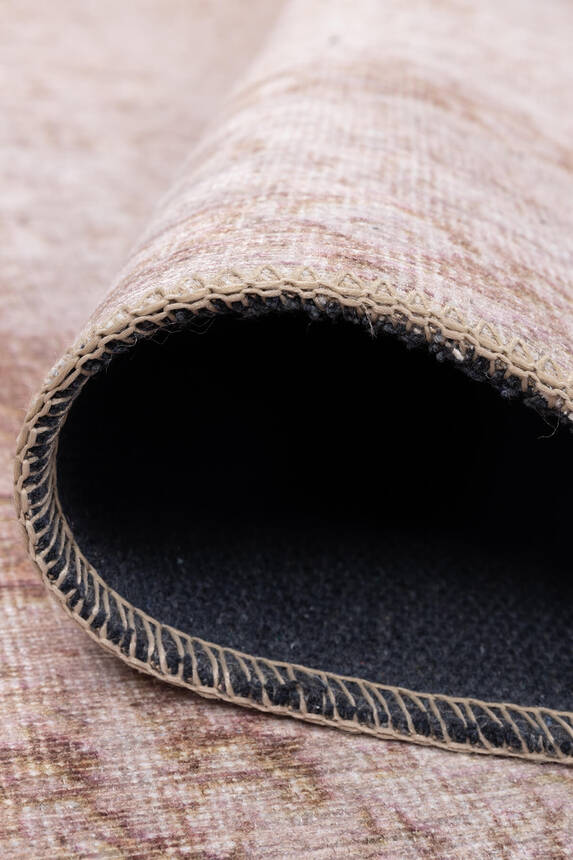 Outlet 250x350 Folk Eskitme Desenli Dokuma Taban Dekoratif Bej Halı BA-22 - 4