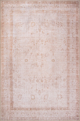 Outlet 250x350 Folk Eskitme Desenli Dokuma Taban Dekoratif Bej Halı BA-22 - 2