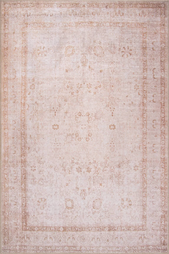 Outlet 250x350 Folk Eskitme Desenli Dokuma Taban Dekoratif Bej Halı BA-22 - 2