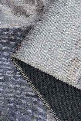Outlet 250x350 Jazz Patchwork Desenli Dokuma Taban Dekoratif Gri Halı AL-83 - 5