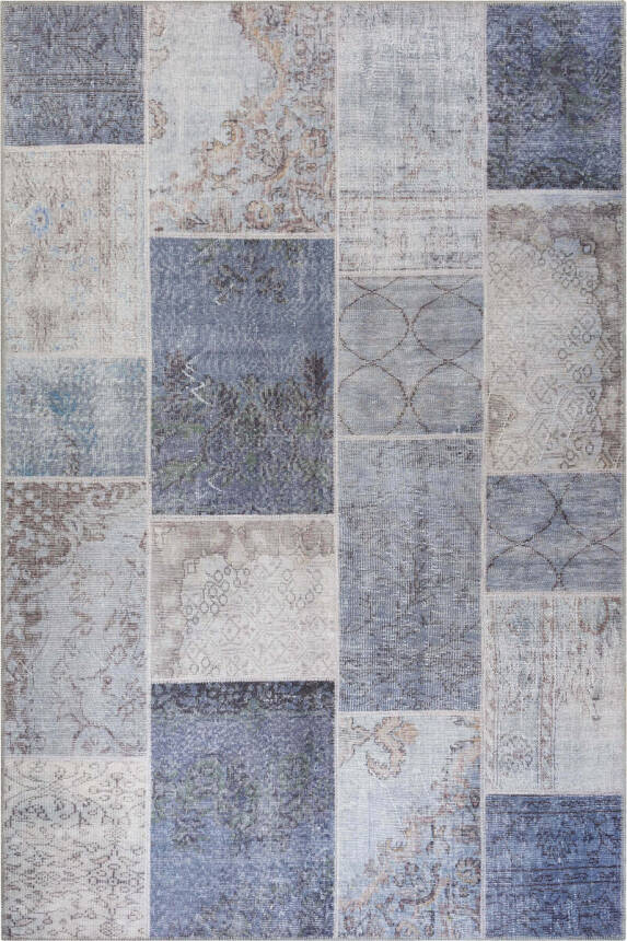 Outlet 250x350 Jazz Patchwork Desenli Dokuma Taban Dekoratif Gri Halı AL-83 - 2