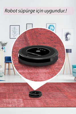 Outlet 250x350 Jazz Patchwork Desenli Dokuma Taban Dekoratif Kırmızı Halı AL-164 - 6