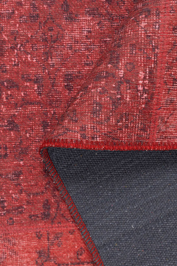 Outlet 250x350 Jazz Patchwork Desenli Dokuma Taban Dekoratif Kırmızı Halı AL-164 - 4
