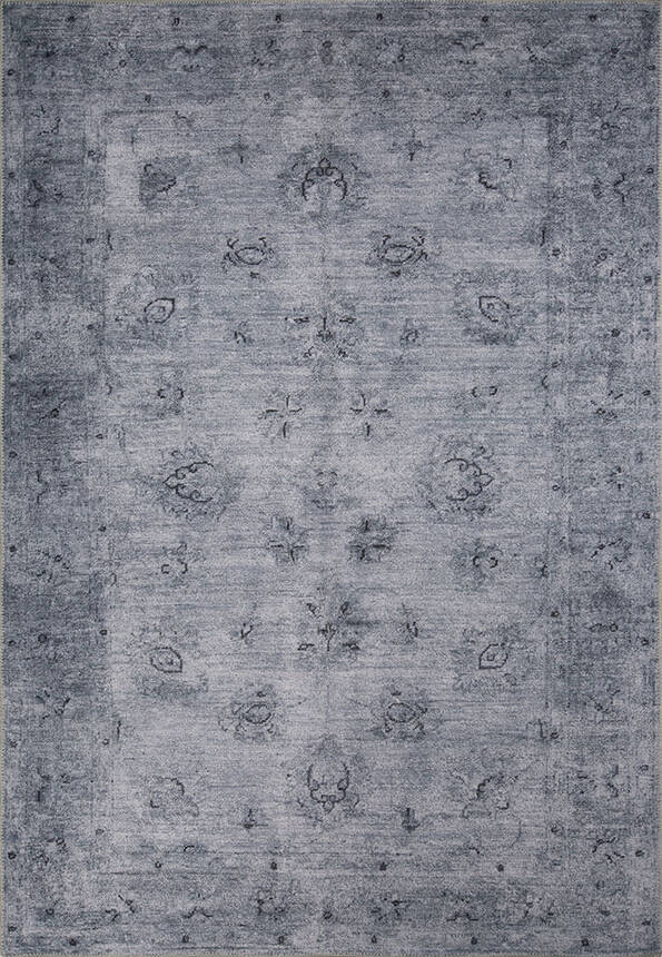 Outlet 300X400 Dorian Eskitme Desenli Dokuma Taban Dekoratif Gri Halı AL-166 - 1