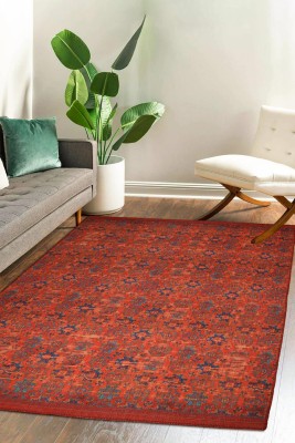 Outlet 300x400 Dorian Eskitme Desenli Dokuma Taban Dekoratif Kırmızı Halı AL-227 - 1