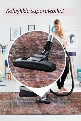 Outlet 300X400 Folk Vintage Desenli Dokuma Taban Dekoratif Renkli Halı BA-41 - 7