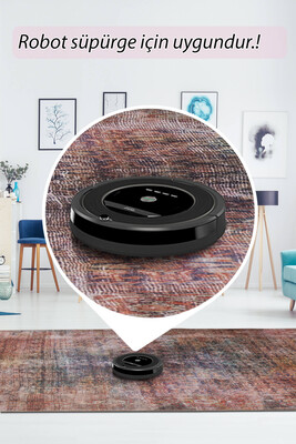 Outlet 300X400 Folk Vintage Desenli Dokuma Taban Dekoratif Renkli Halı BA-41 - 6