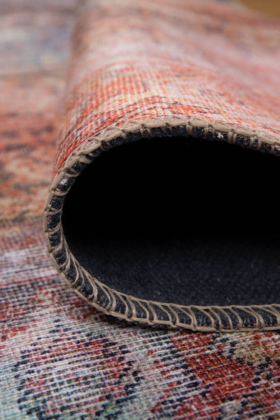 Outlet 300X400 Folk Vintage Desenli Dokuma Taban Dekoratif Renkli Halı BA-41 - 5