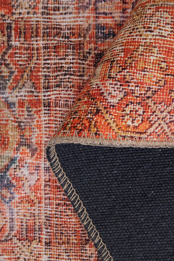 Outlet 300X400 Folk Vintage Desenli Dokuma Taban Dekoratif Renkli Halı BA-41 - 4