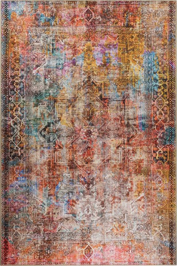 Outlet 300x400 Fusion Modern Dokuma Taban Dekoratif Renkli Halı AL 101 - 2
