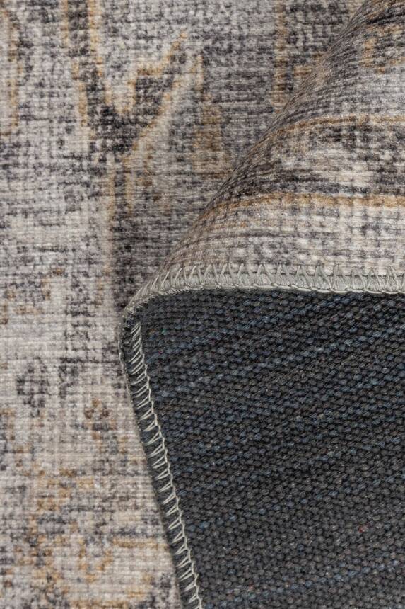 Outlet 300X400 Relic Gri Vintage Dokulu Klasik Desenli Dokuma Tabanlı Şönil Halı AL-520 - 5