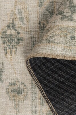 Outlet 300X400 Relic Yeşil Vintage Dokulu Klasik Desenli Dokuma Tabanlı Şönil Halı AL-517 - 5