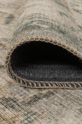 Outlet 300X400 Relic Yeşil Vintage Dokulu Klasik Desenli Dokuma Tabanlı Şönil Halı AL-517 - 6