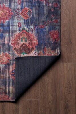 Outlet 300X400 Soul Etnik Desenli Dokuma Taban Dekoratif Lacivert Halı AL-111 - 4