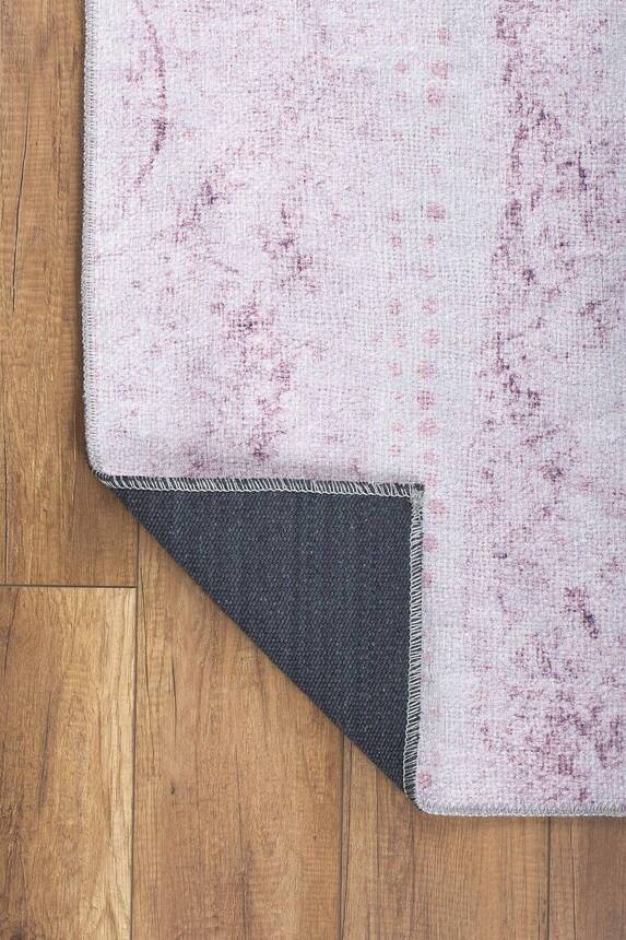 Outlet 75x150 Ada Gönül Özel Tasarım Dekoratif Dokuma Taban Pembe Halı AL-353 - 6