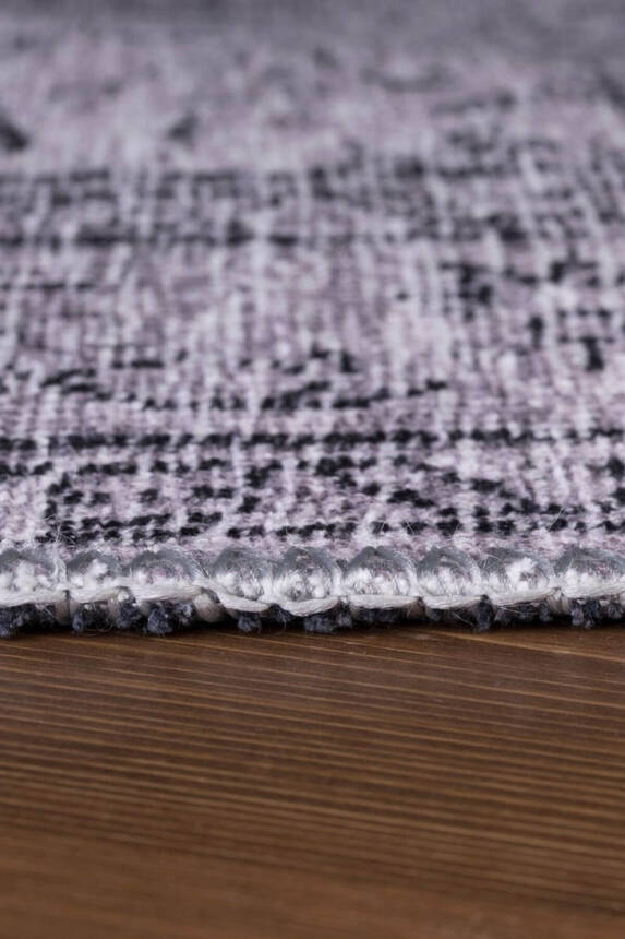 Outlet 75x150 Dorian Eskitme Desenli Dokuma Taban Dekoratif Gri Halı AL-97 - 7