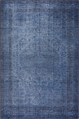 Outlet 75x150 Dorian Eskitme Desenli Dokuma Taban Dekoratif Lacivert Halı AL-138 - 2